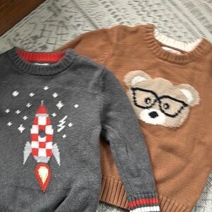 Children's Rocket and Bear Sweaters